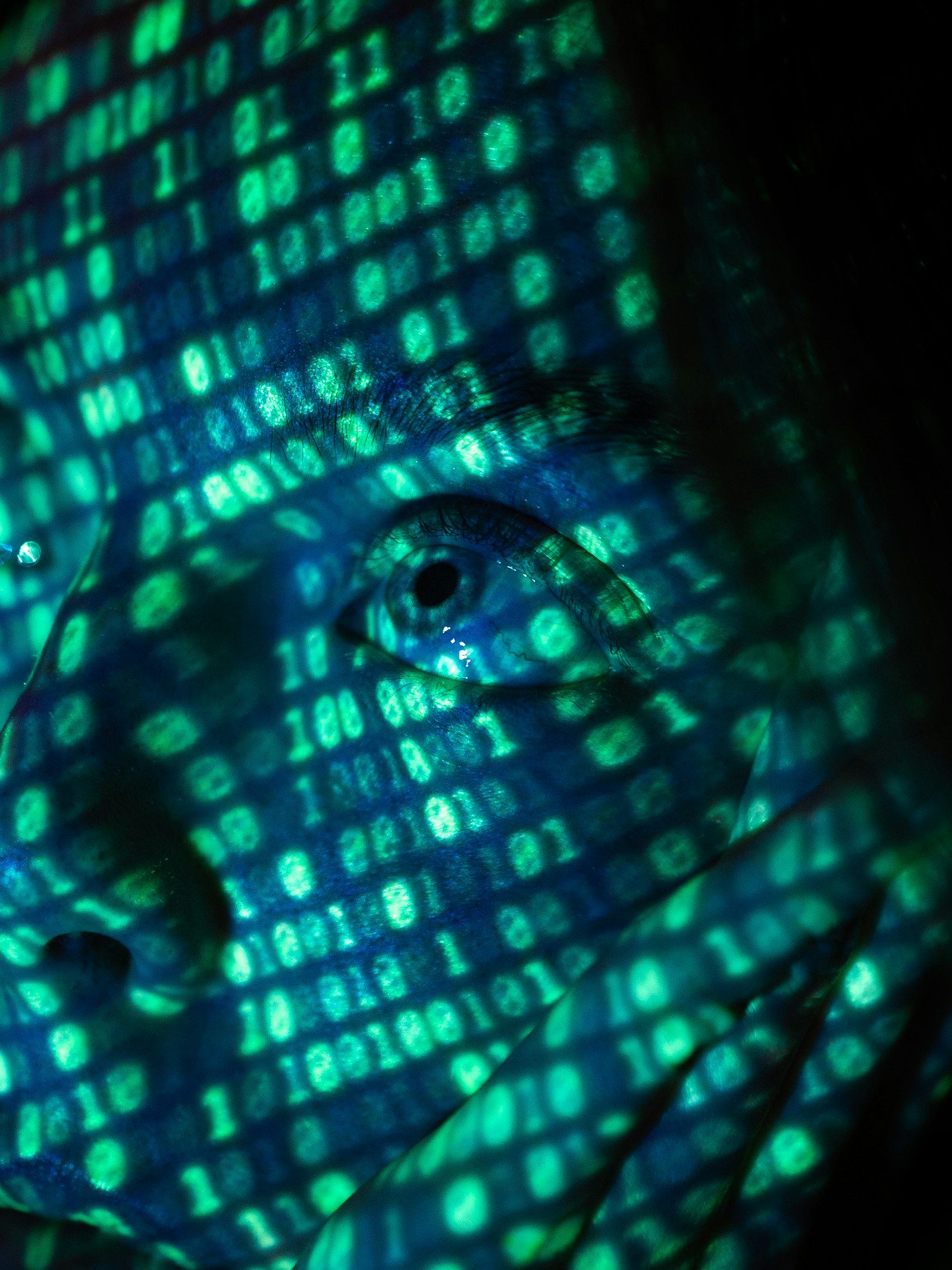 Biometric face scan representing digital identity verification