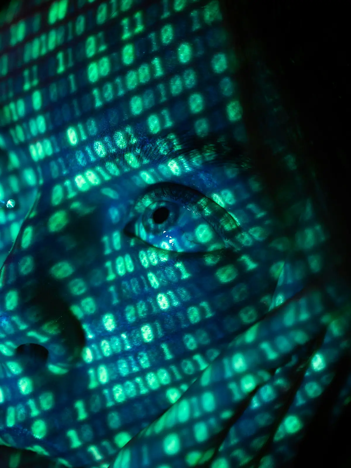 Biometric face scan representing digital identity verification