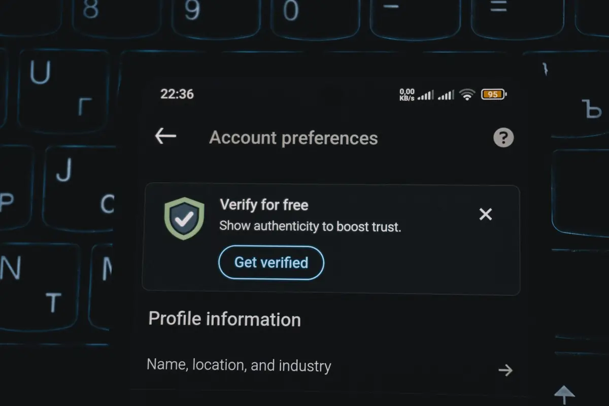 Identity verification prompt on a smartphone during onboarding
