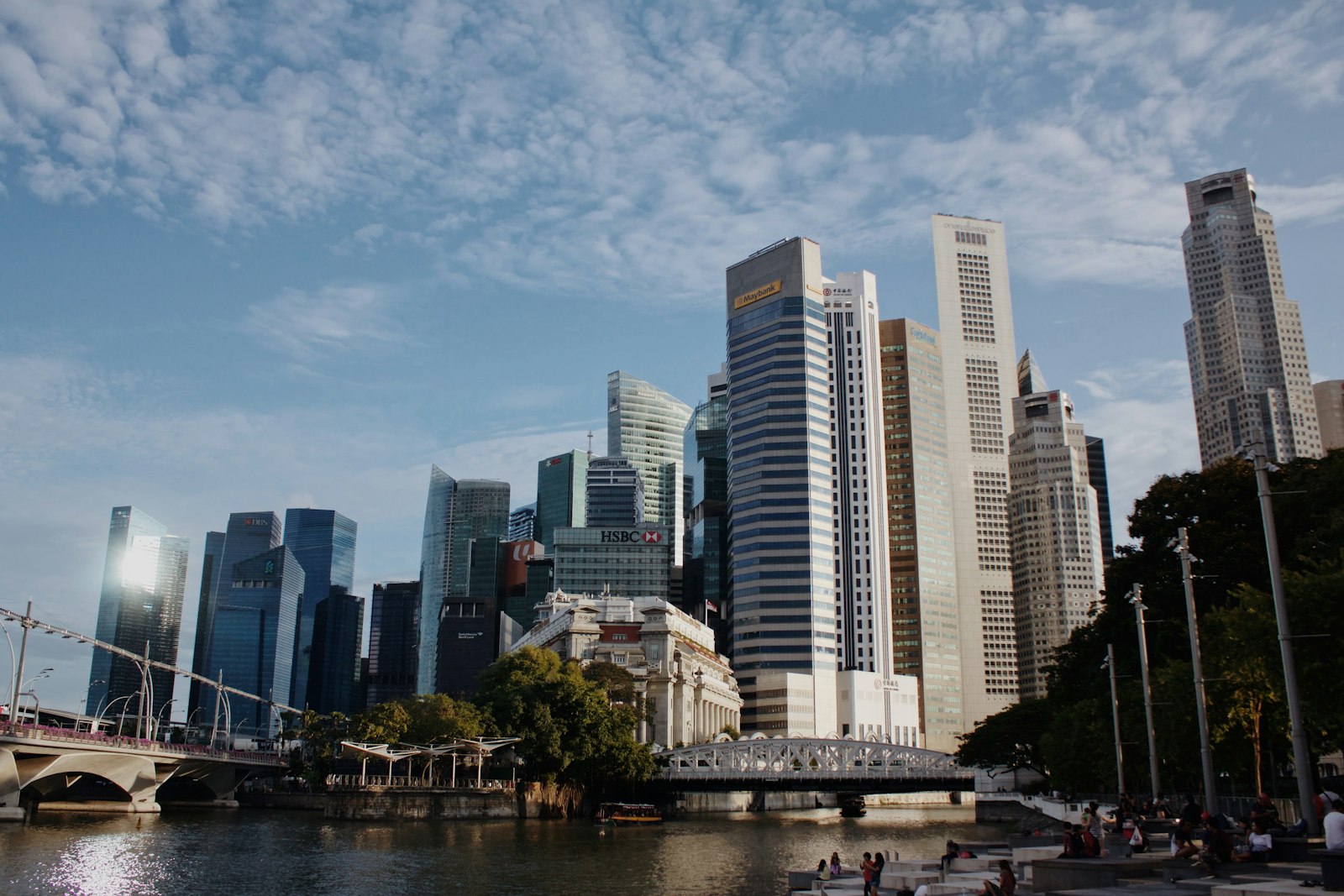 Singapore financial district, where MAS licence applicants operate