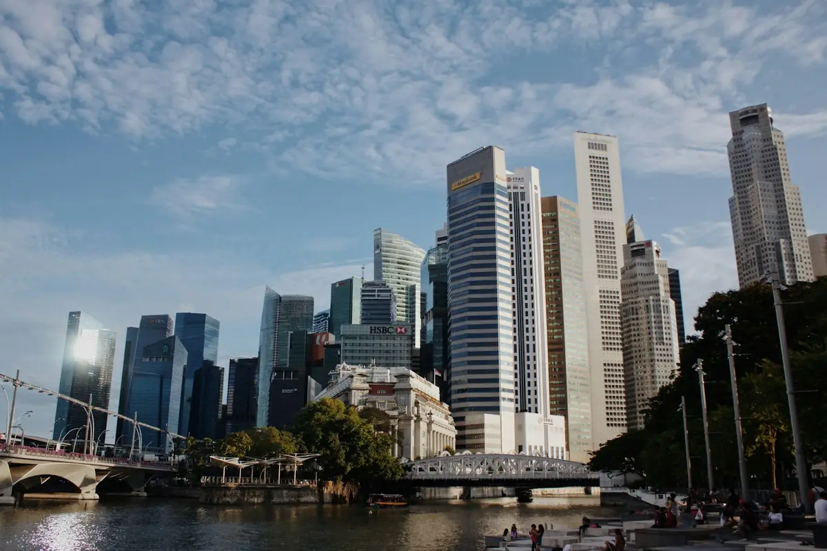 Singapore financial district, where MAS licence applicants operate